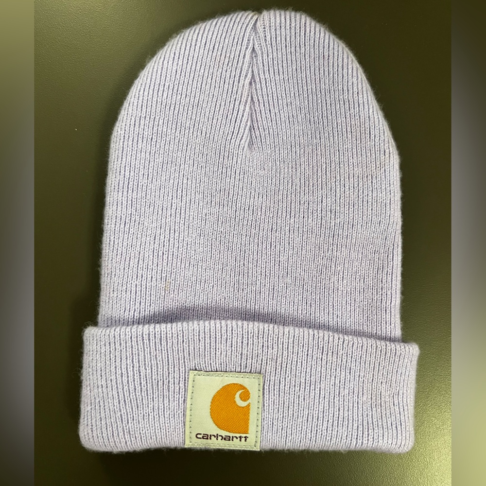 Carhartt Lavender Knit Beanie with Logo Patch